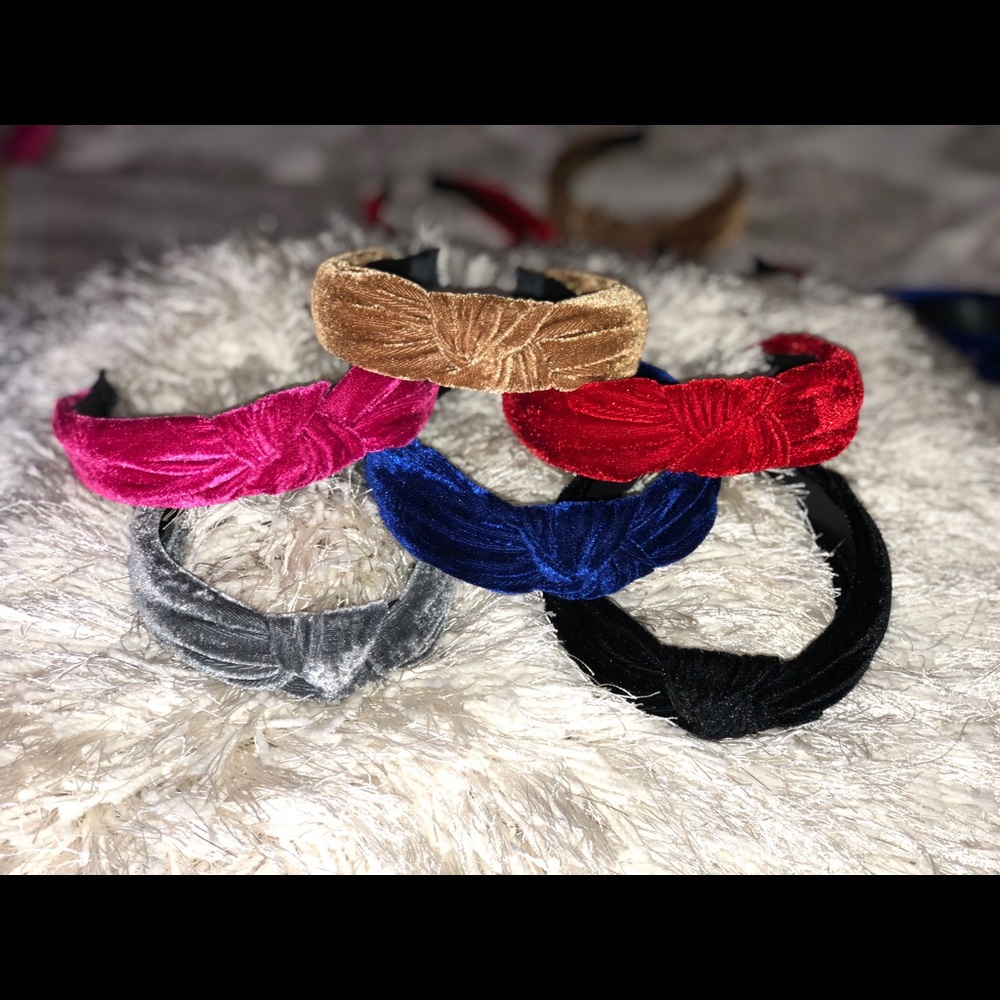Soft velvet material headbands